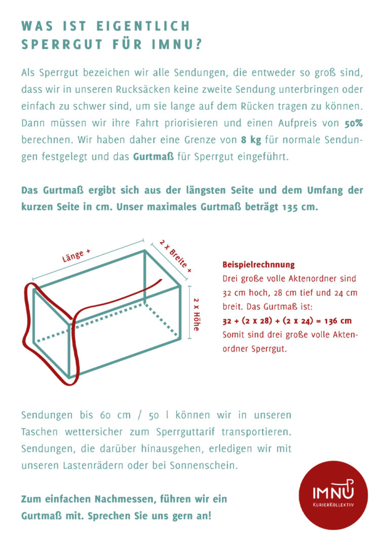 Kurierdienst Dresden Sperrgut Gurtmass